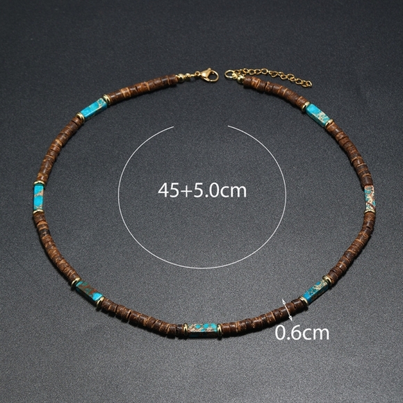 Beads Men's Necklace - Picture 2 of 3